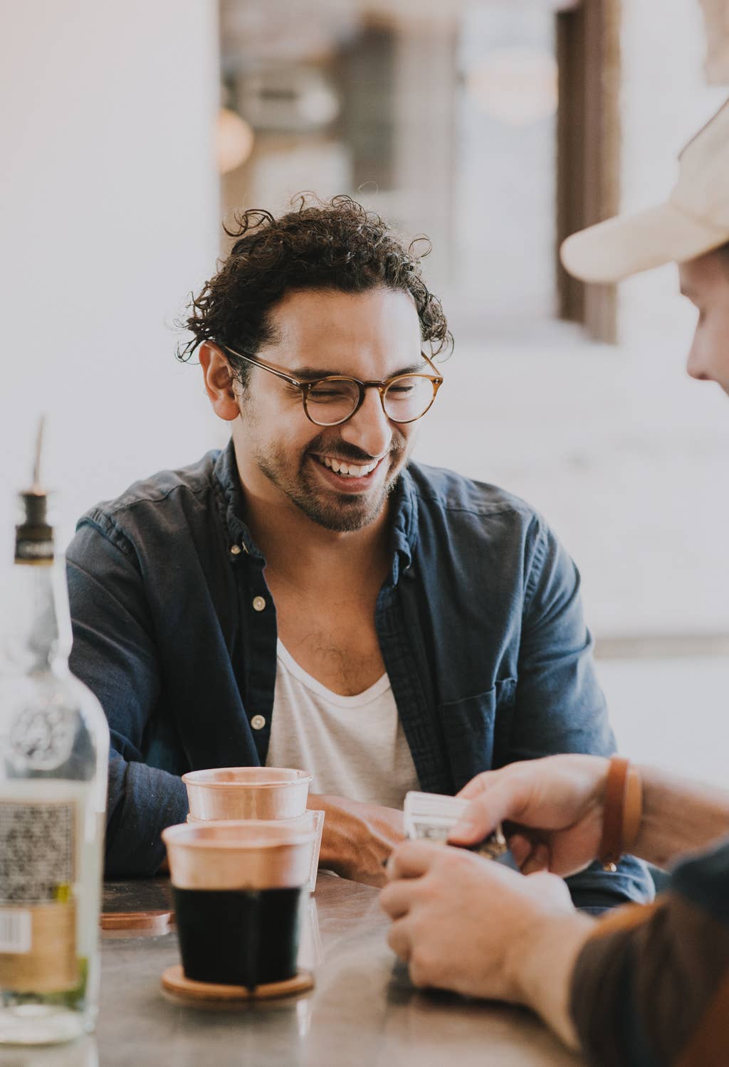 Hand-forged Copper Mug & Leather Sleeve Set