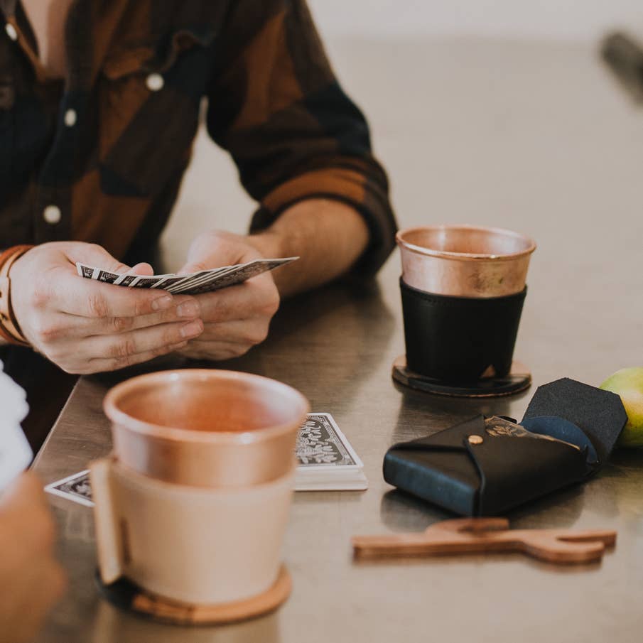 Leather Playing Card Case + Deck