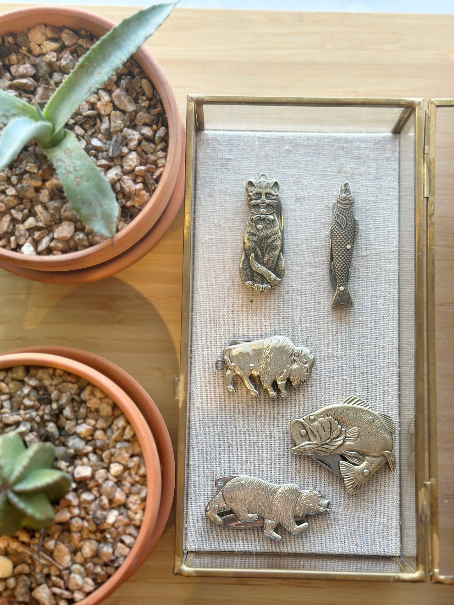 Brass Fish Pocket Knife