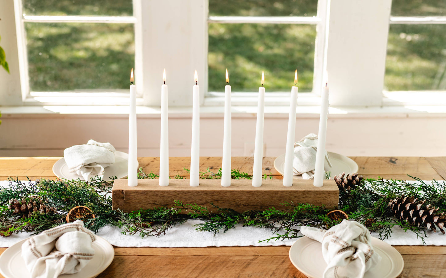 Reclaimed Wood Taper Candle Holder