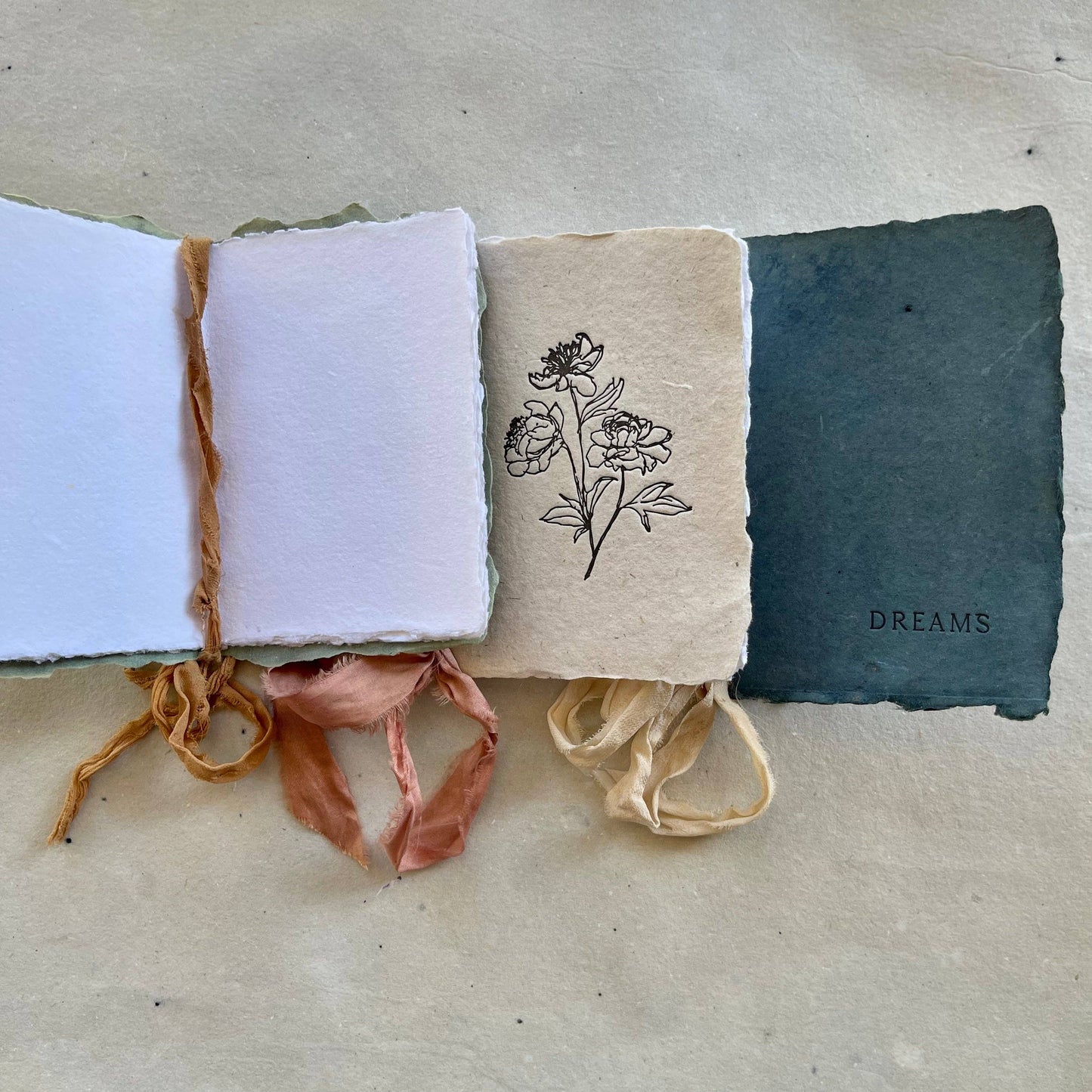 Handmade Ribbon Mini Journal