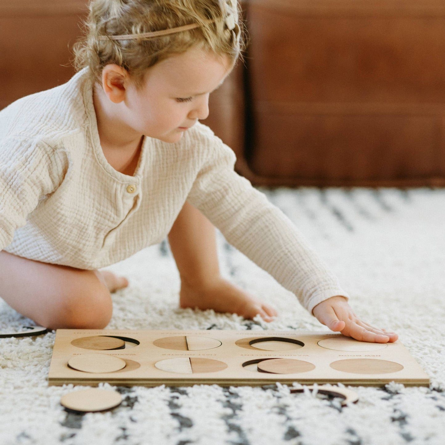 Wooden Moon Phase Puzzle