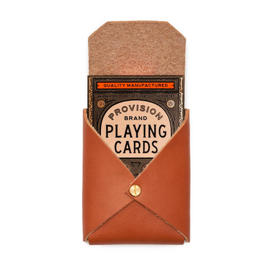 Leather Playing Card Case + Deck