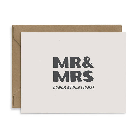 Mr. & Mrs. Wedding Card