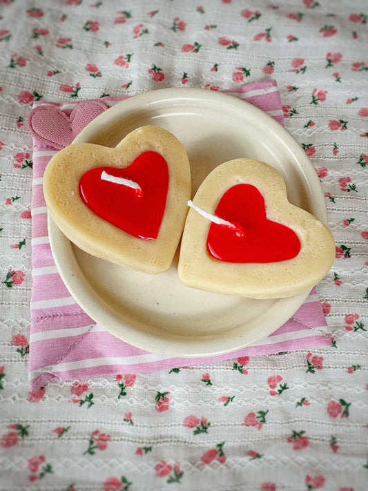 Heart Cookie Candles (Set of 2)