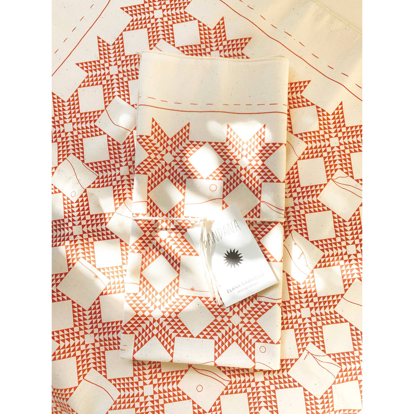 Geometric Star Quilt Bandana