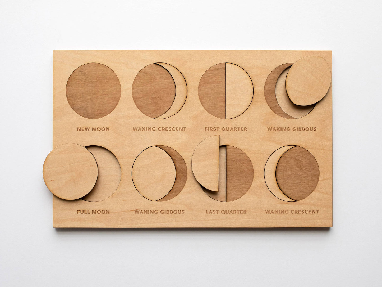 Wooden Moon Phase Puzzle