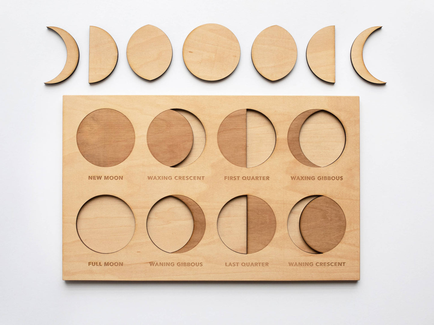 Wooden Moon Phase Puzzle