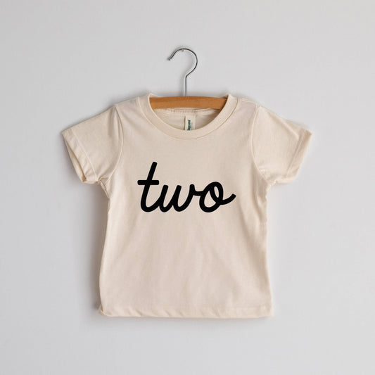 "Two" Modern Birthday Tee