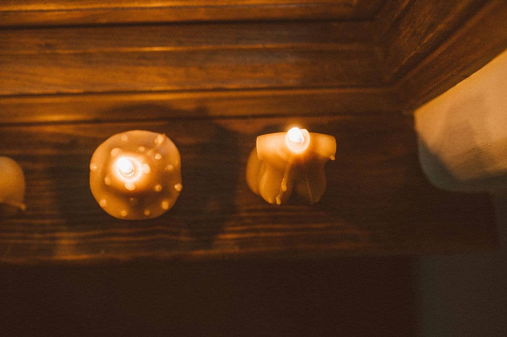 Curvy Mushroom Beeswax Candle