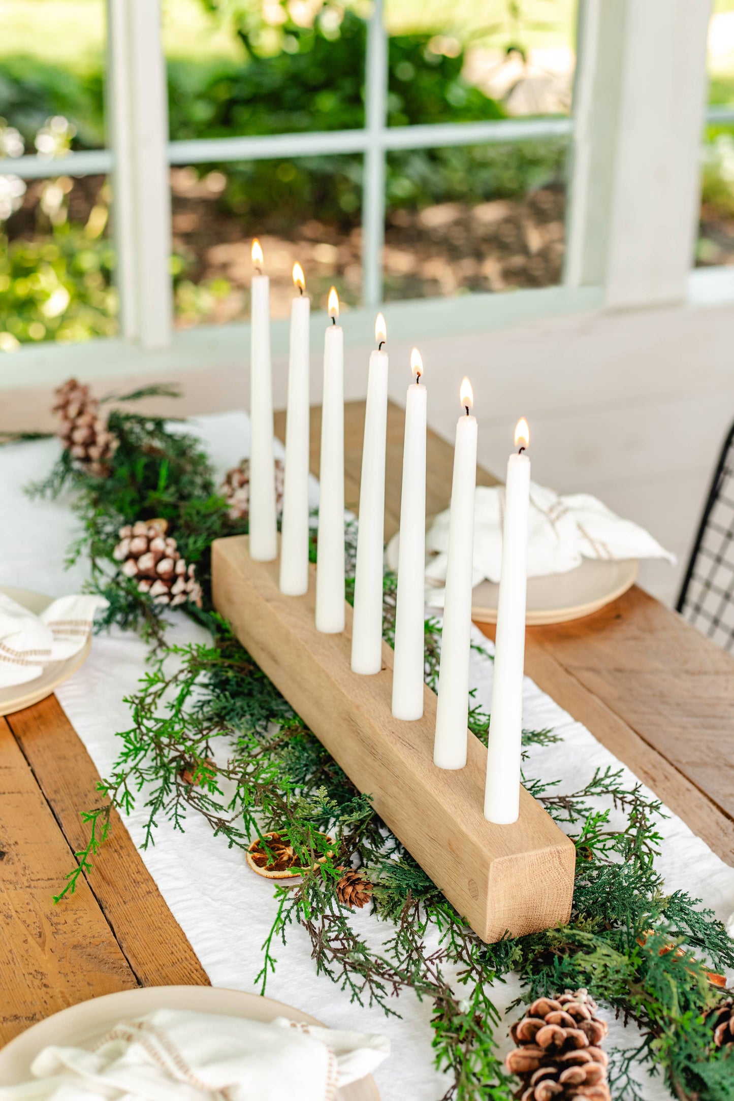 Reclaimed Wood Taper Candle Holder