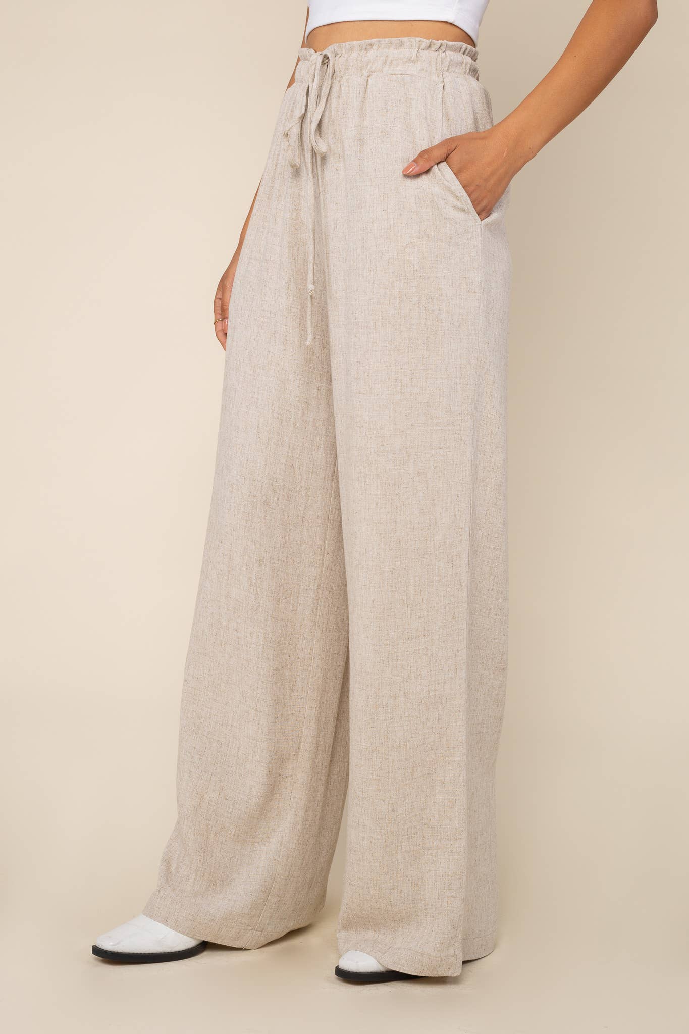 Wide Leg Linen Pant