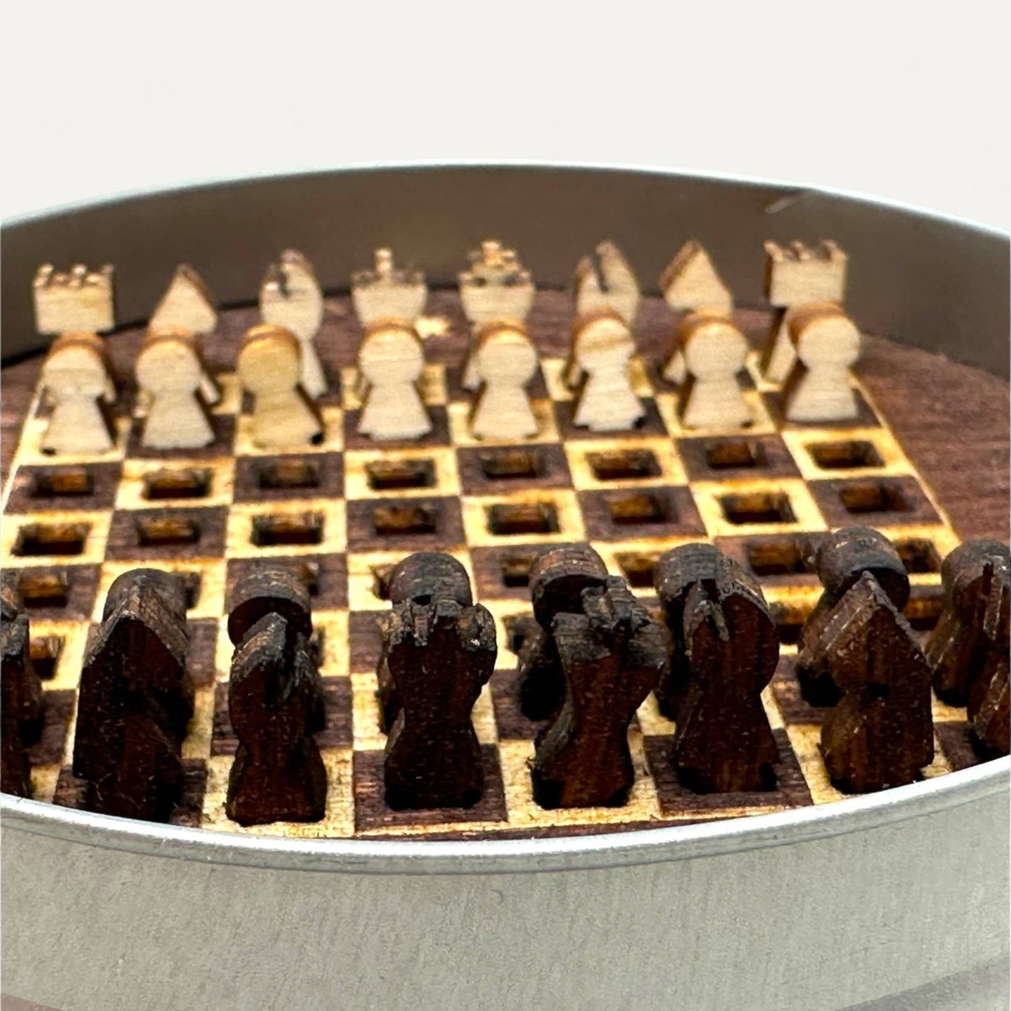 Chess Round Game Tin