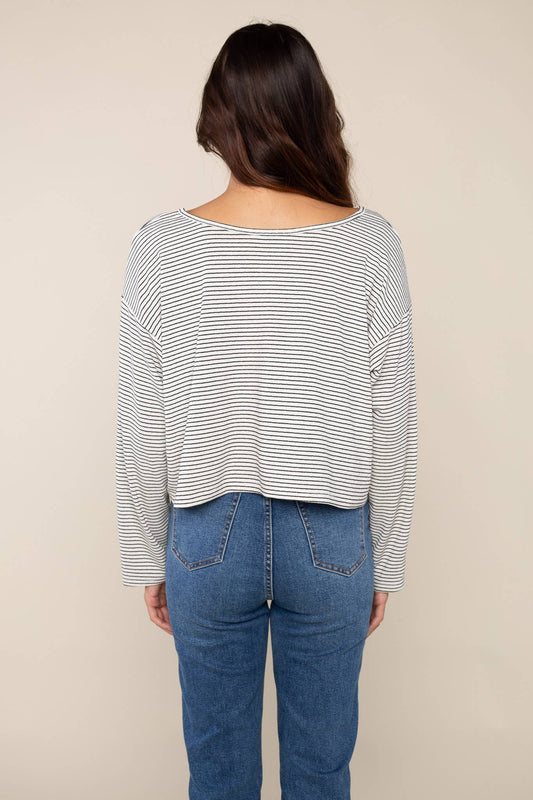 Striped Boxy Crop Top