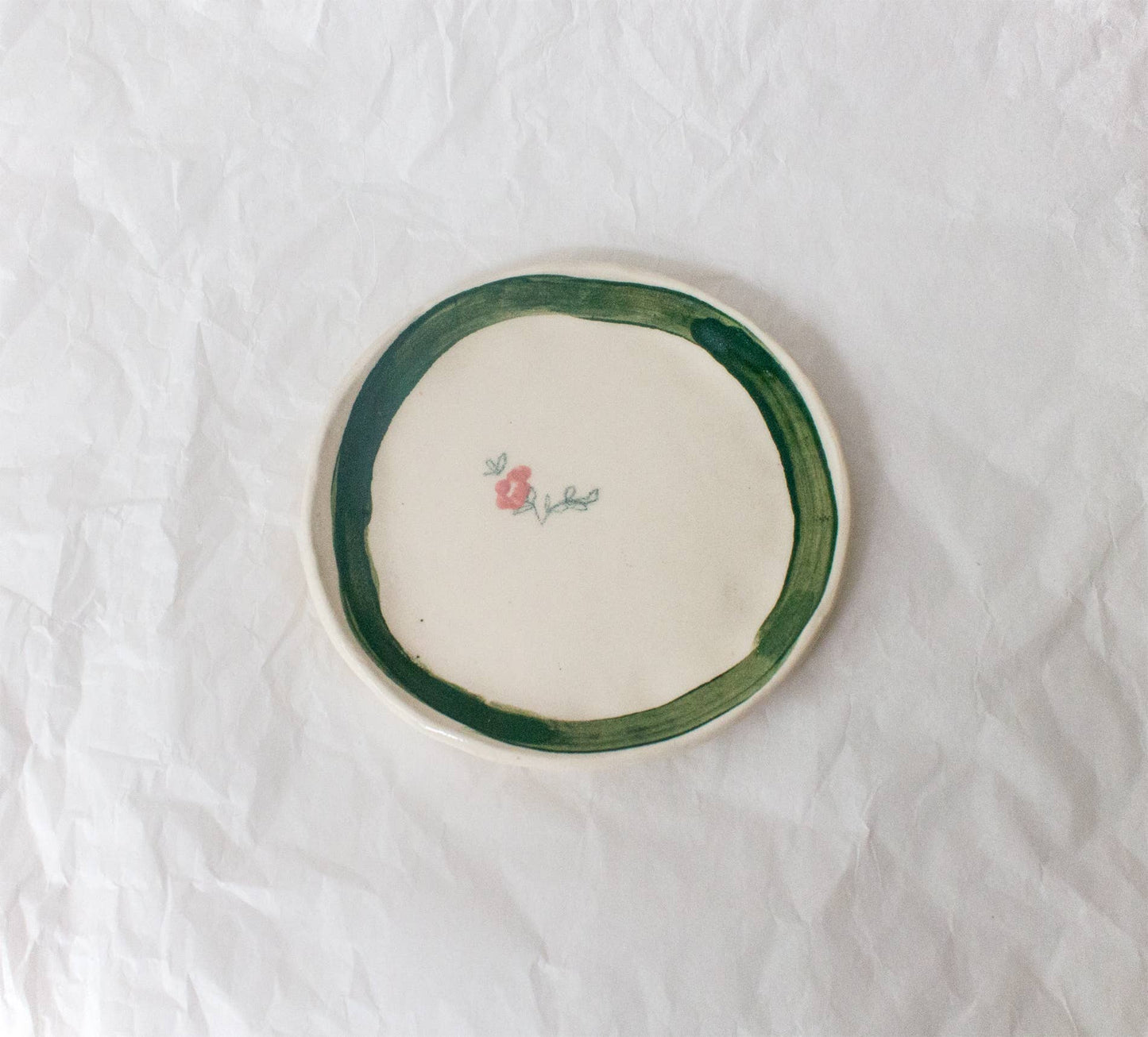 Emerald Cornflower Catchall Dish