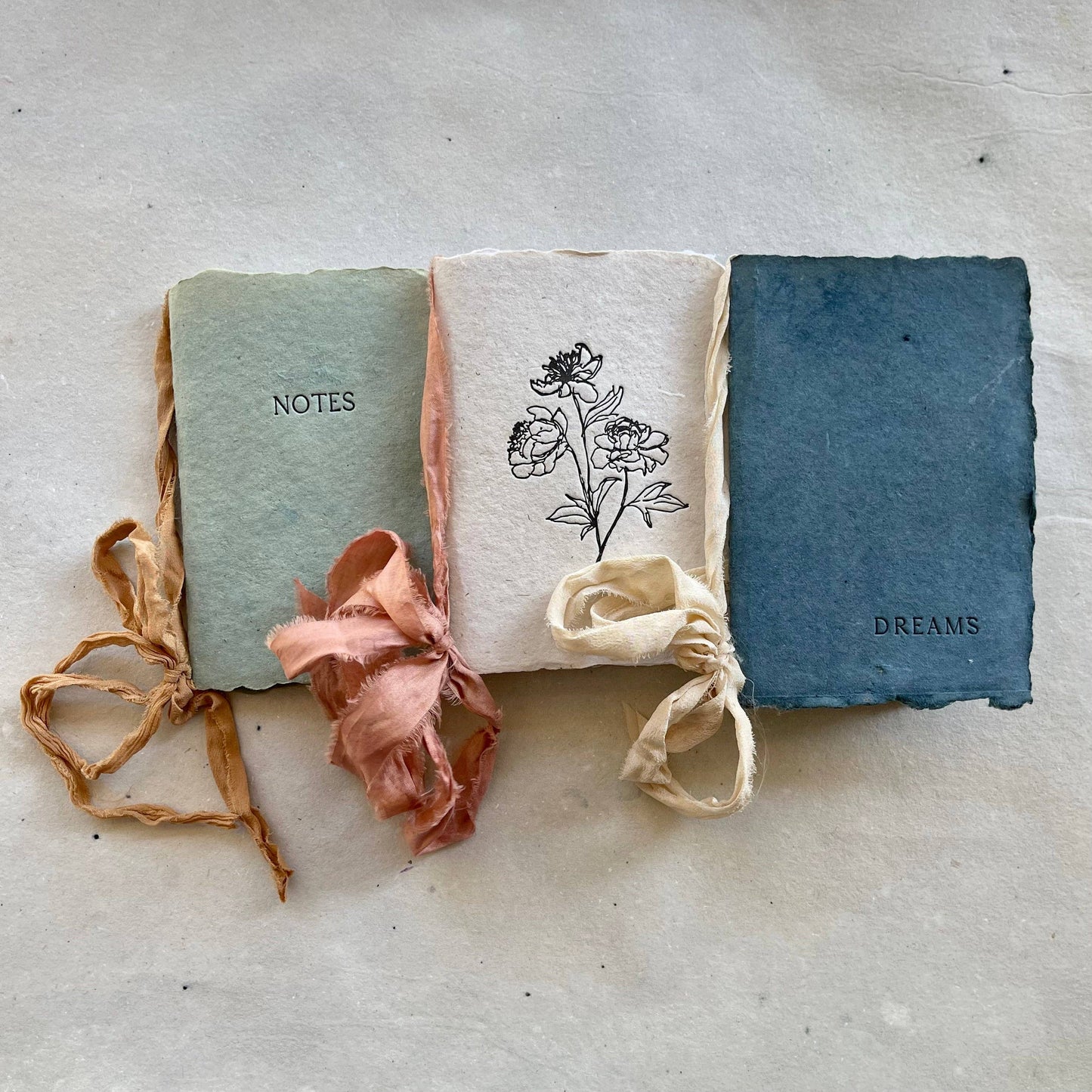 Handmade Ribbon Mini Journal