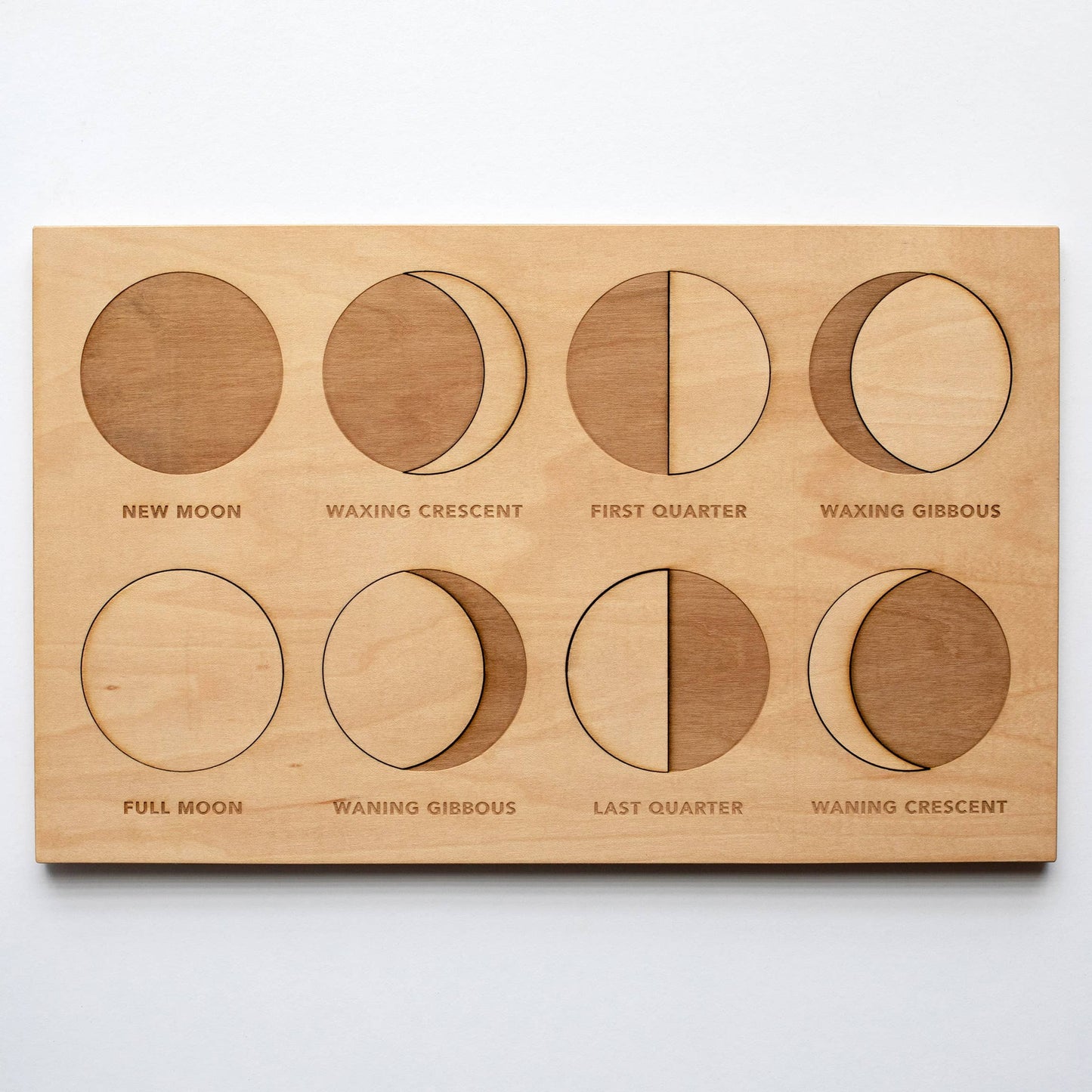 Wooden Moon Phase Puzzle