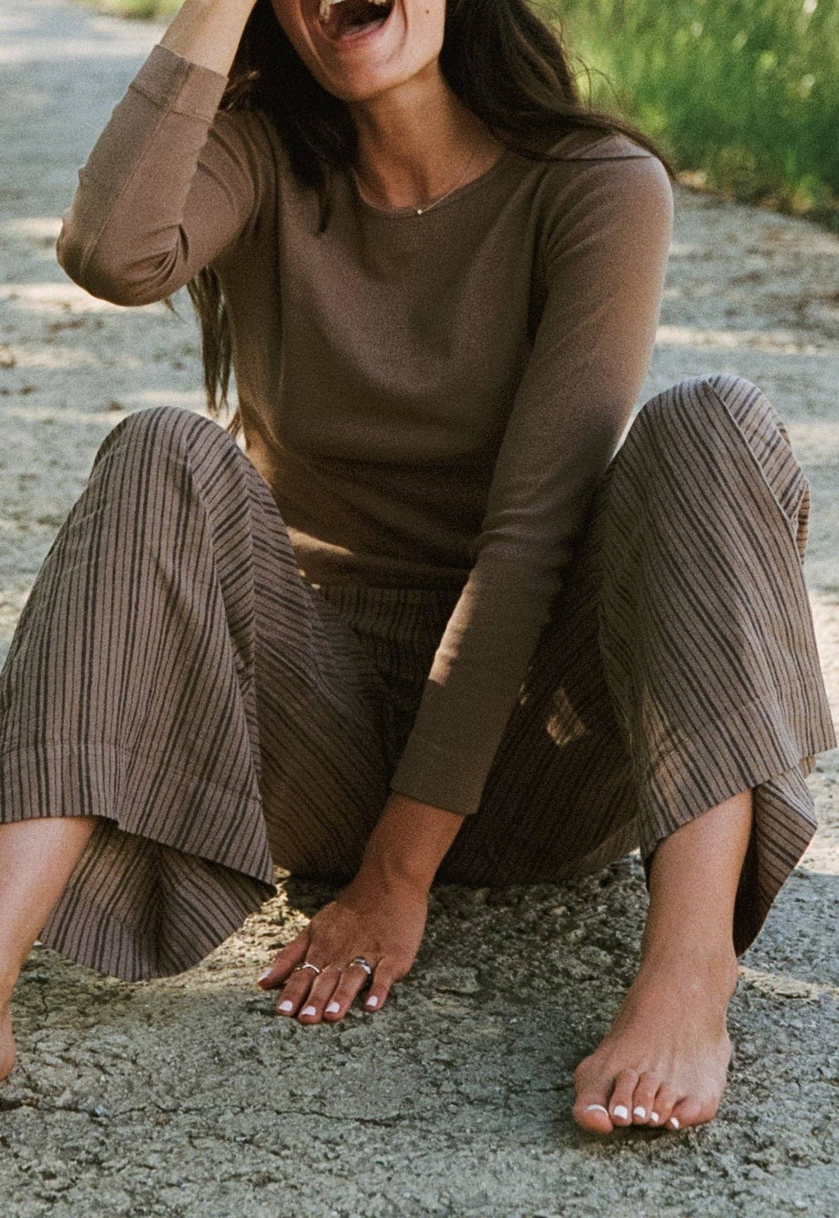 Washed Stripe Trouser