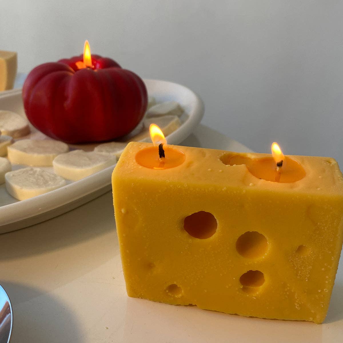 Holey Cheese Candle