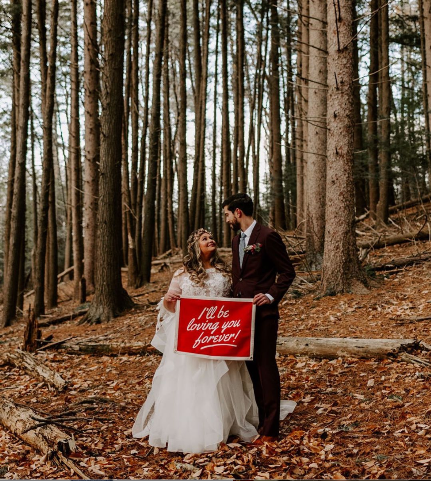 I'll Be Loving You Forever Camp Flag