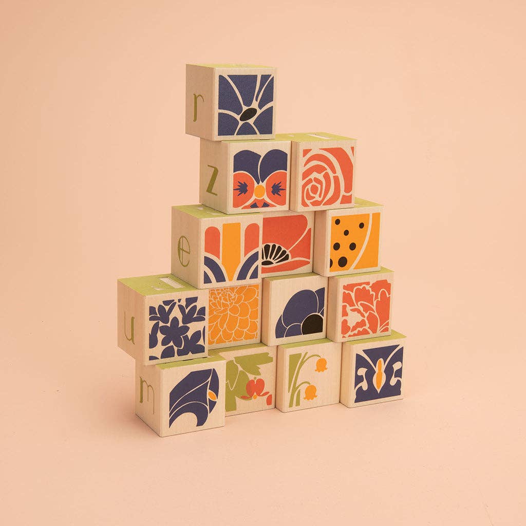 Flower Wood Blocks