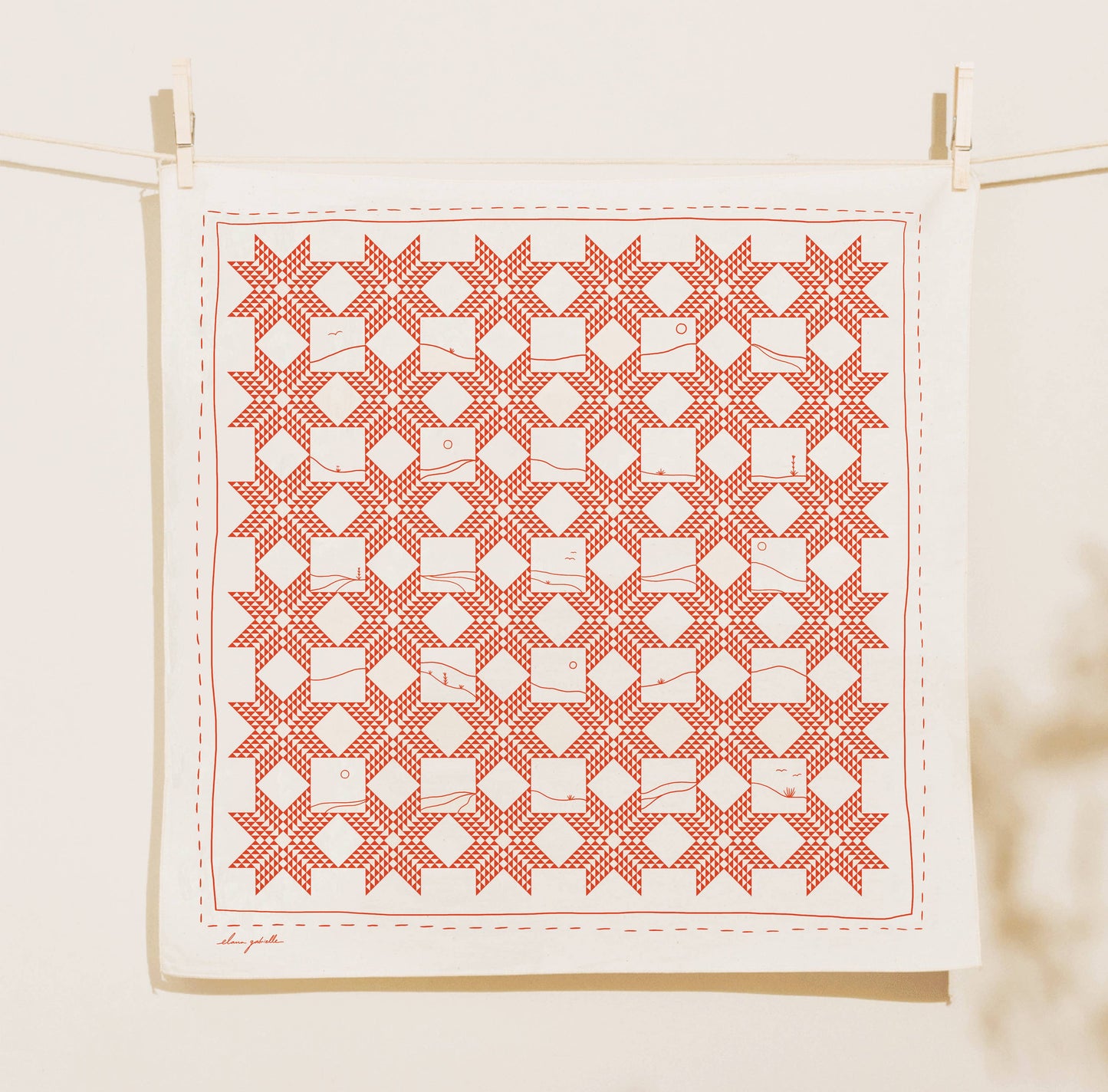 Geometric Star Quilt Bandana