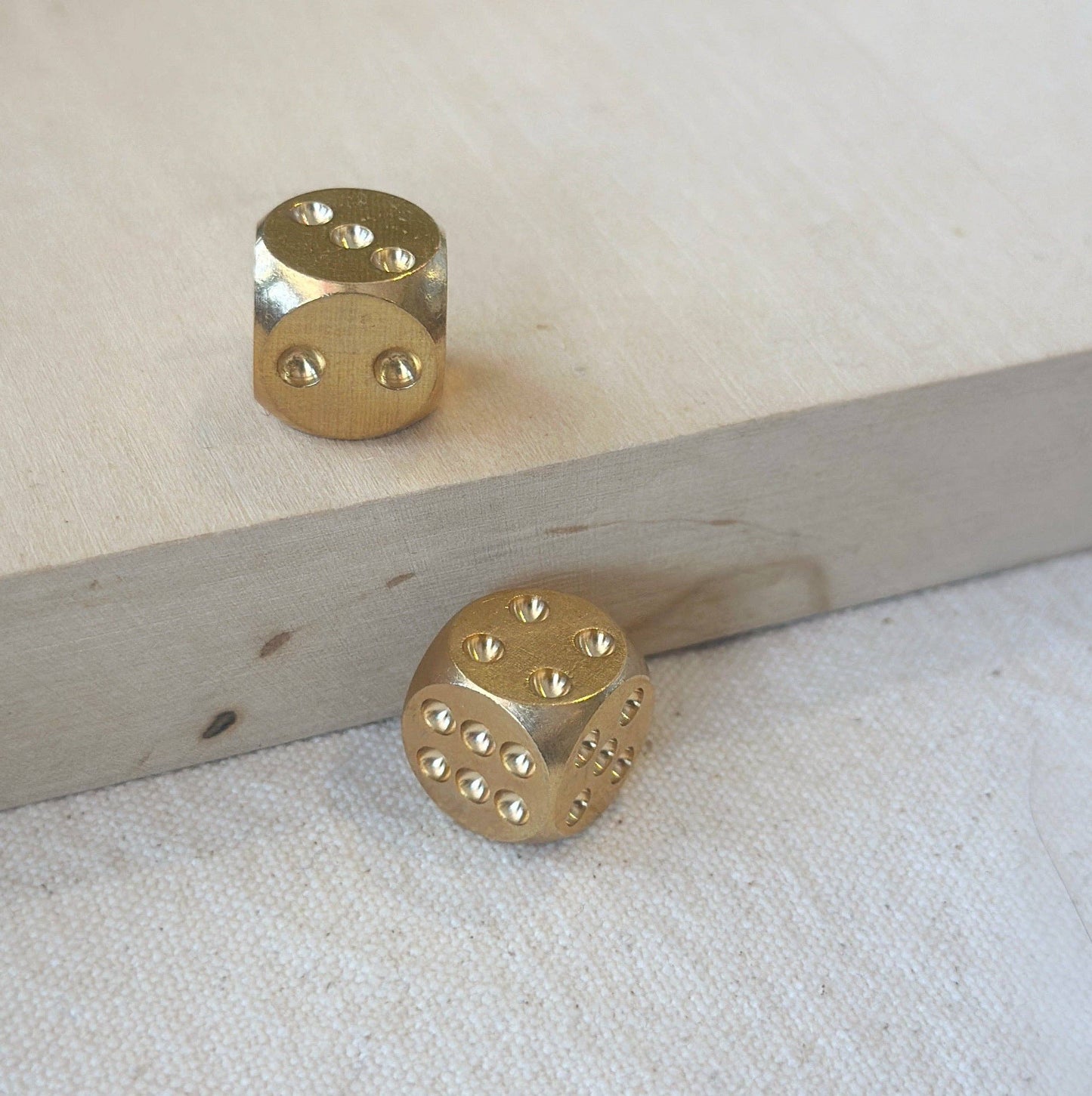 Really Nice Brass Dice (Set of 2)