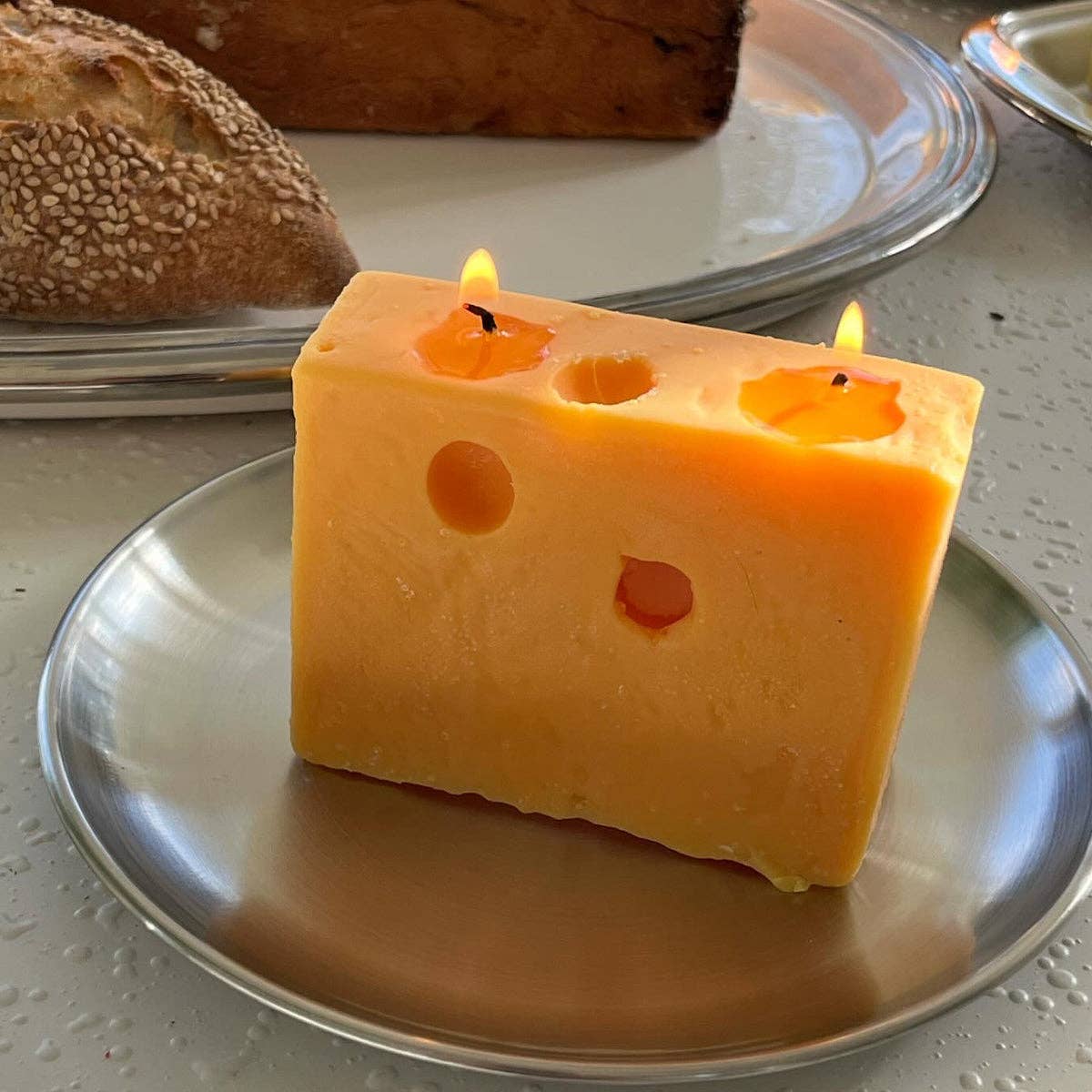 Holey Cheese Candle