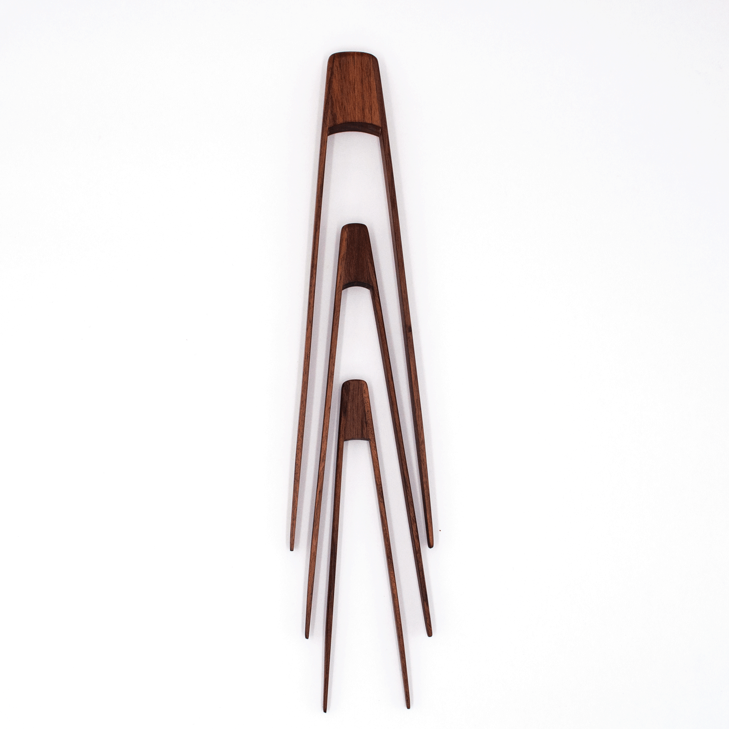 Wood Kitchen Tongs - Walnut