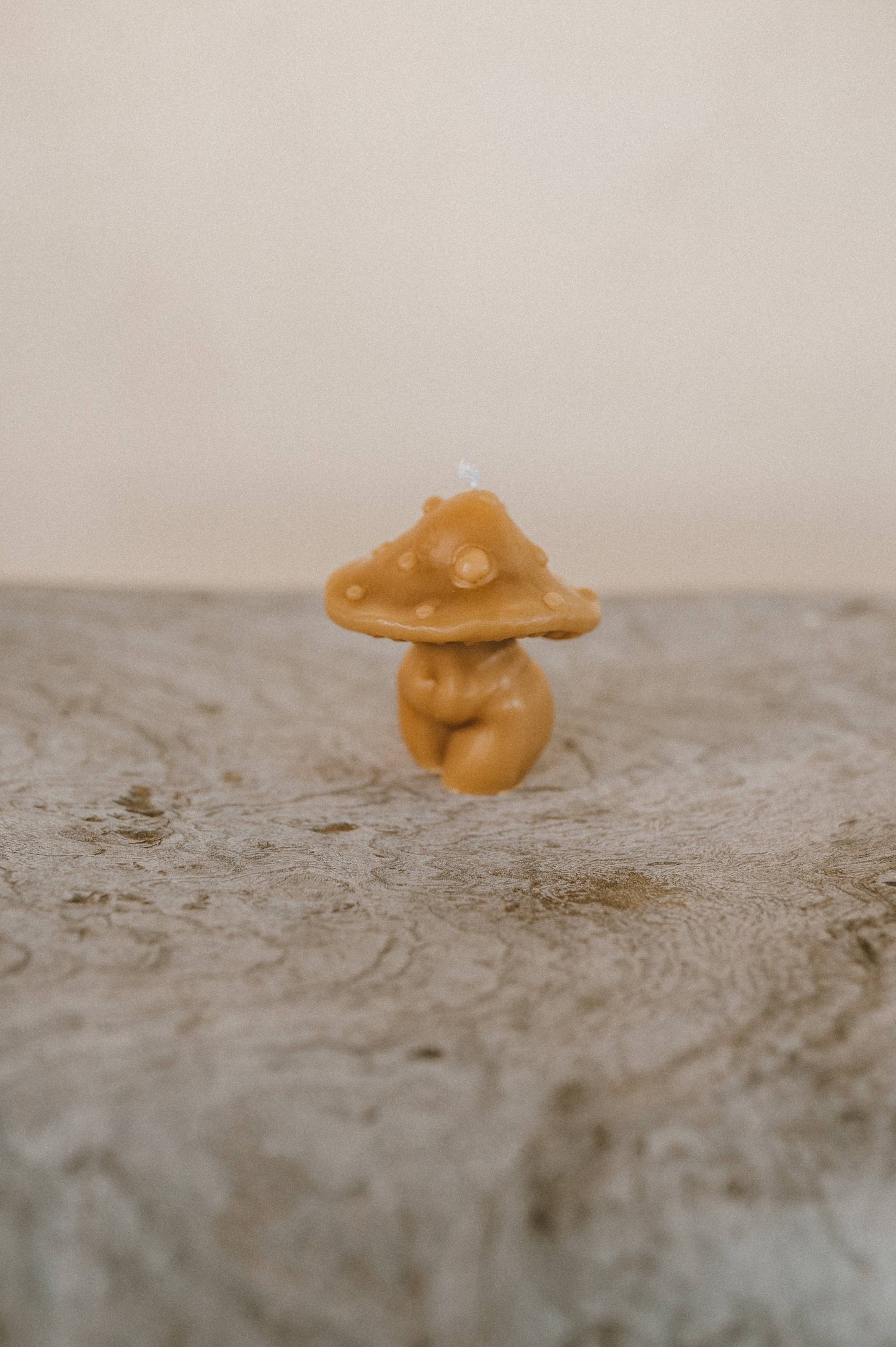 Curvy Mushroom Beeswax Candle