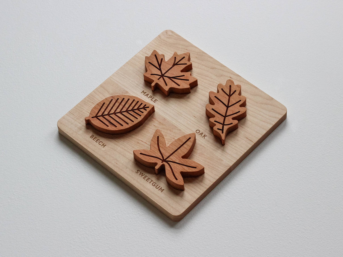 Solid Wood Leaf Puzzle