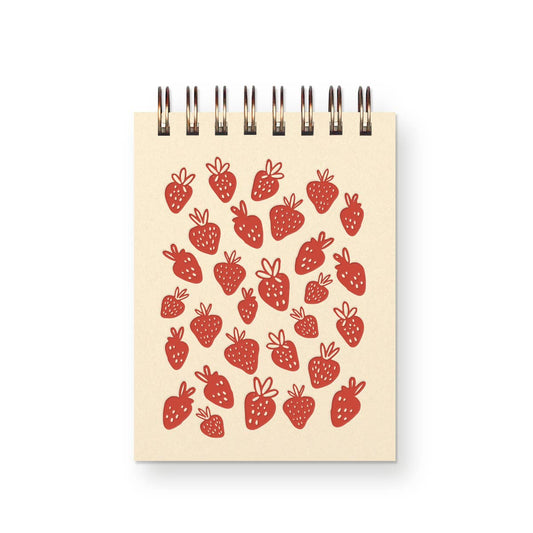 Strawberry Pattern Mini Notebook