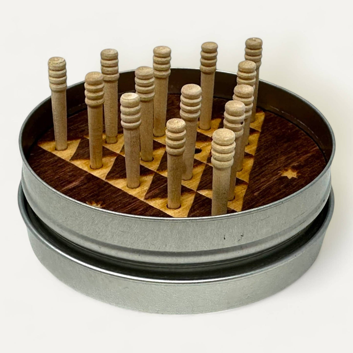 Peg Solitaire Round Game Tin
