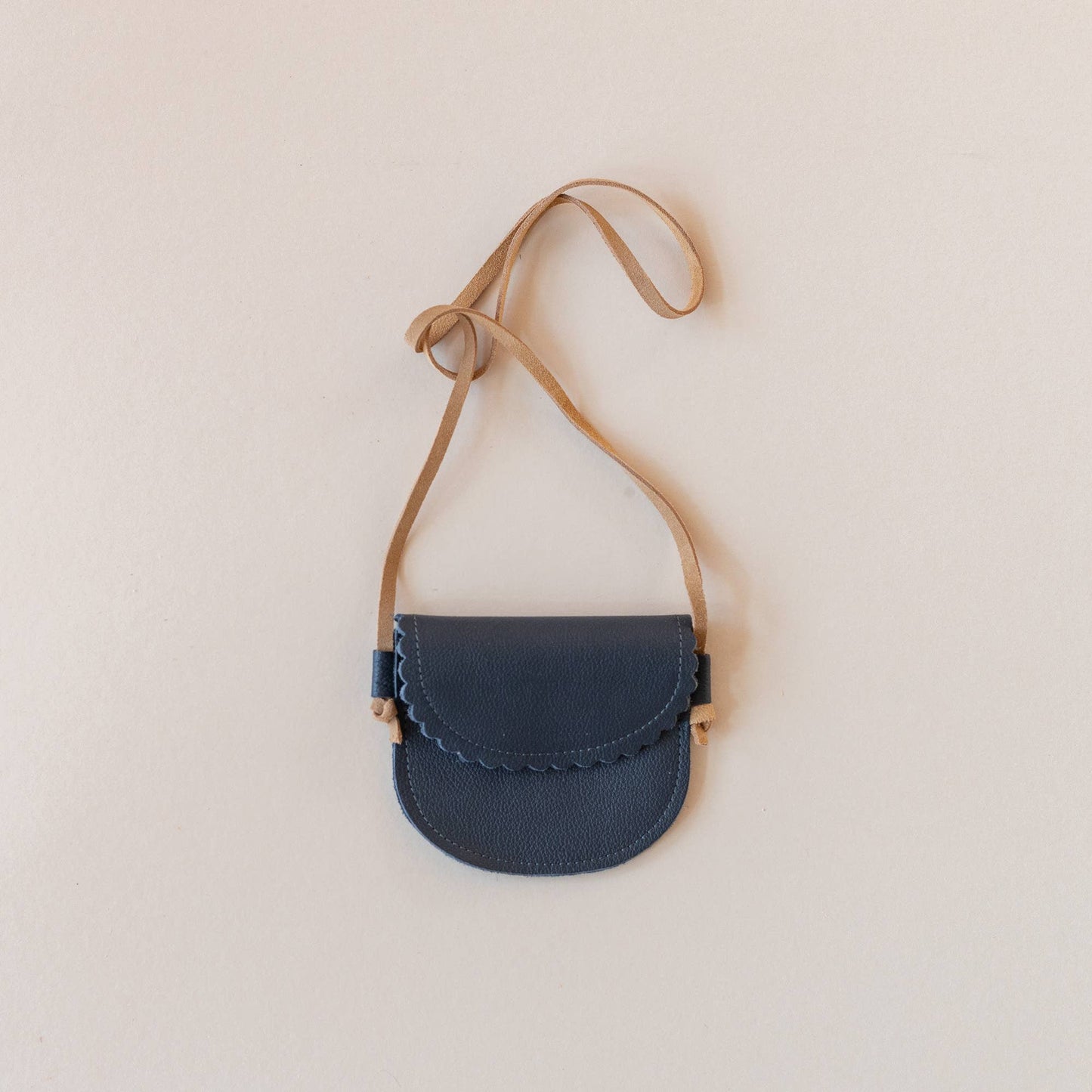 Child Scalloped Leather Purse