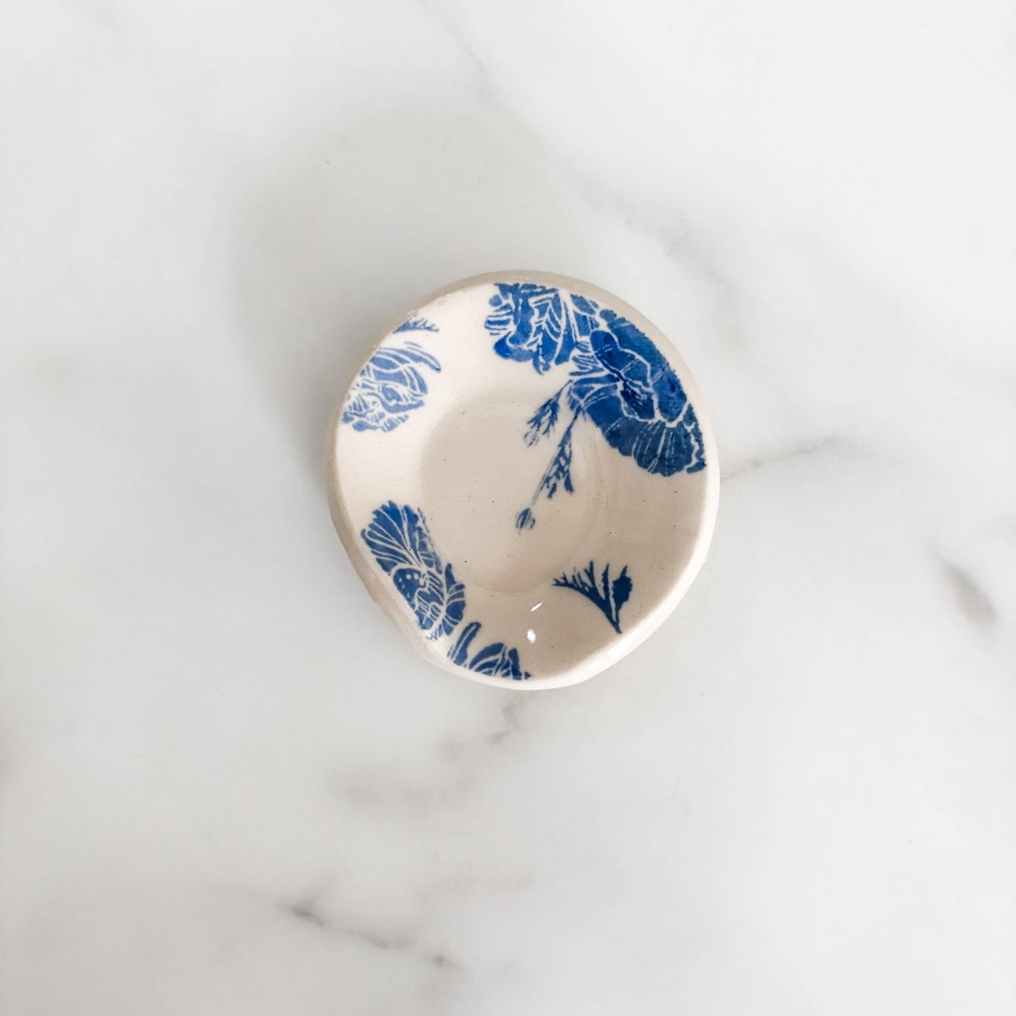 Mini Coffee Spoon Rest w/ Flower Pattern