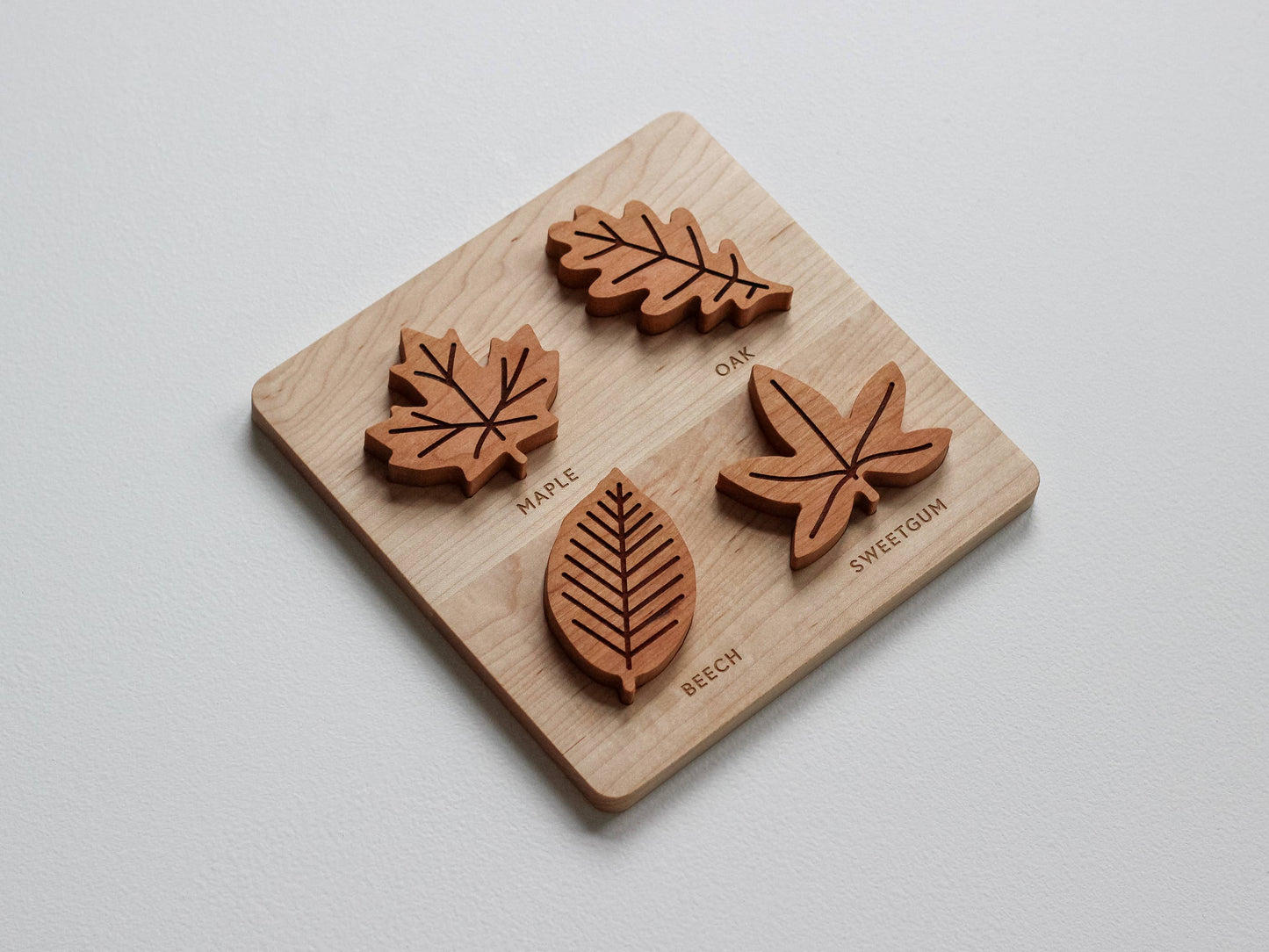 Solid Wood Leaf Puzzle