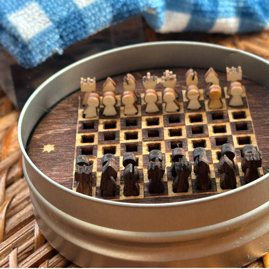 Chess Round Game Tin