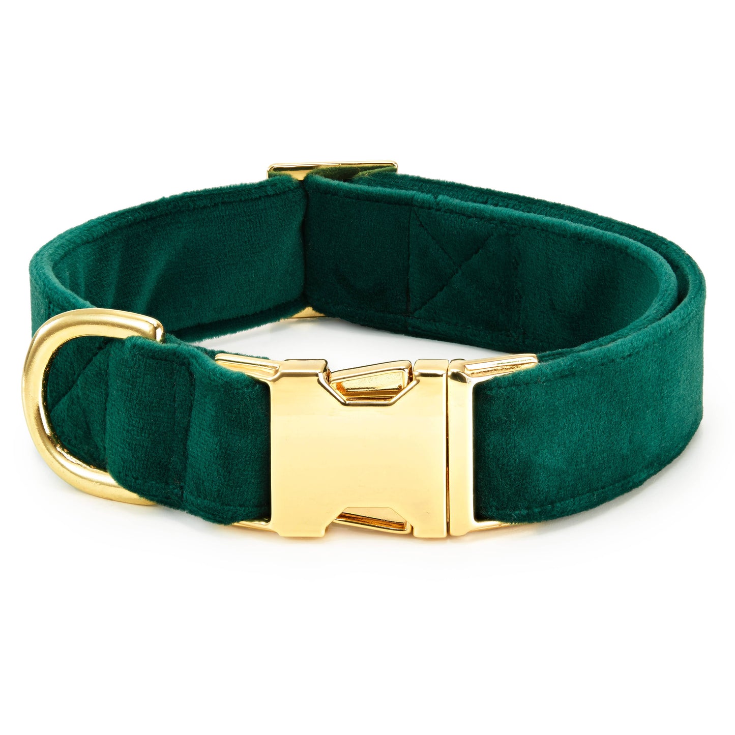 Green Velvet Dog Collar