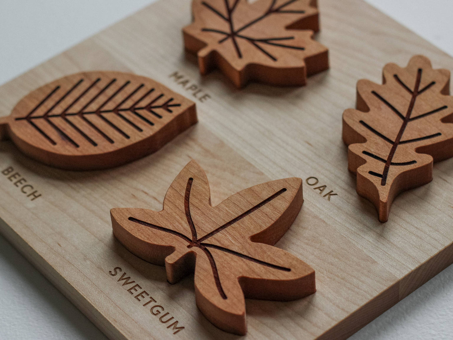 Solid Wood Leaf Puzzle