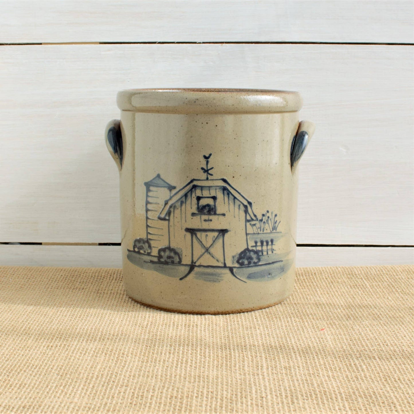 1/2 Gallon Crock with Barn