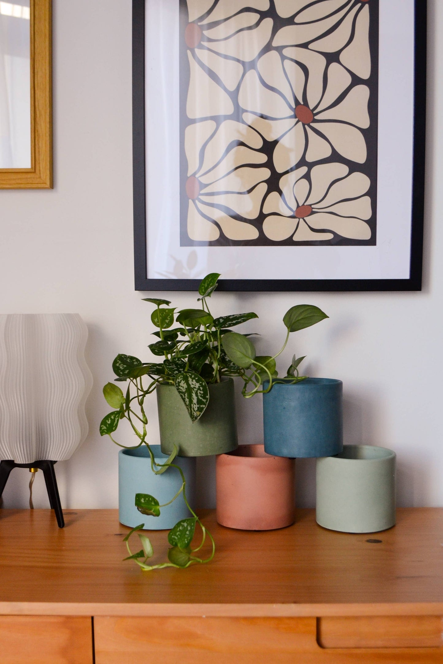 Dark Green Planter with Drainage