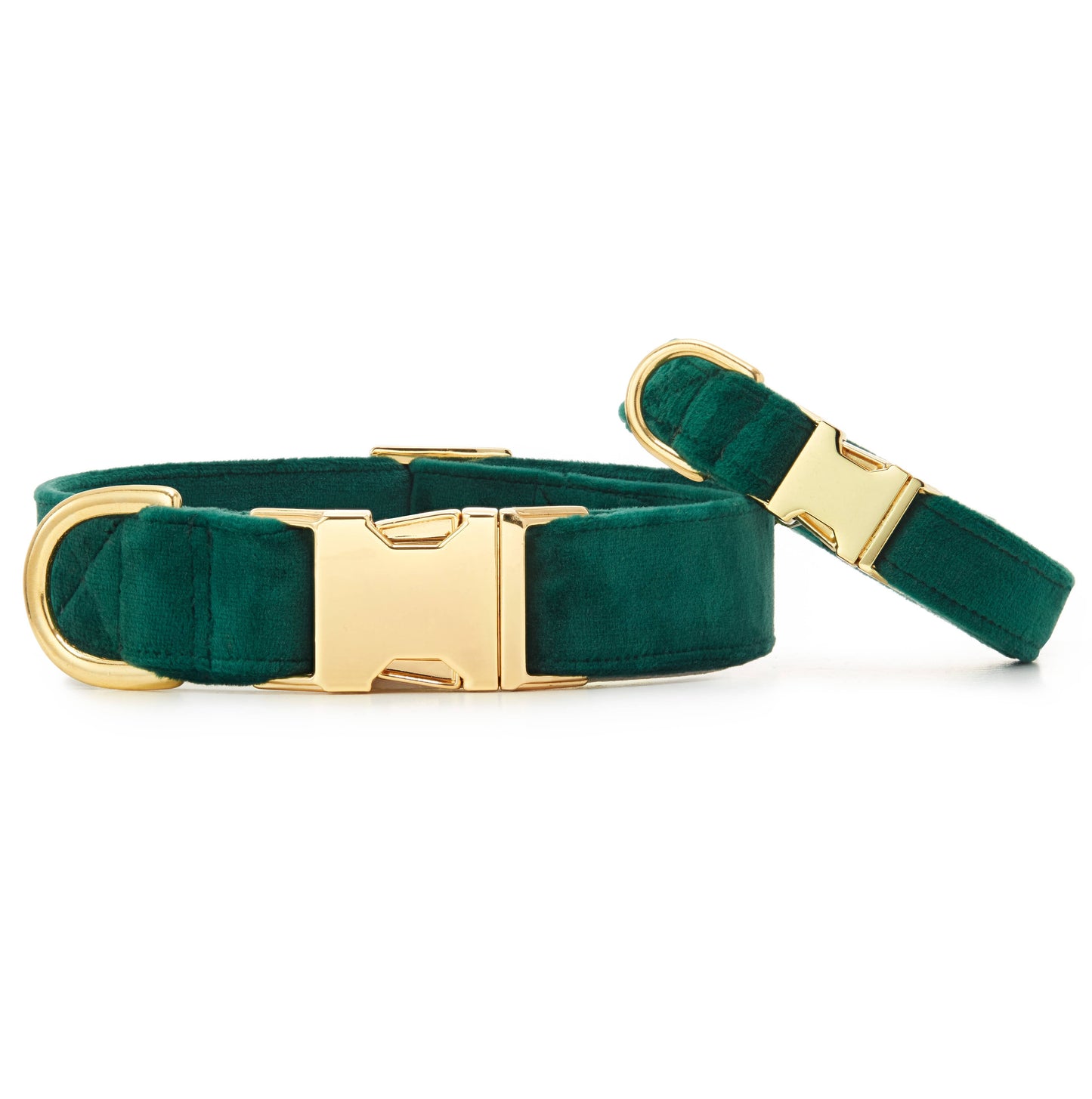 Green Velvet Dog Collar