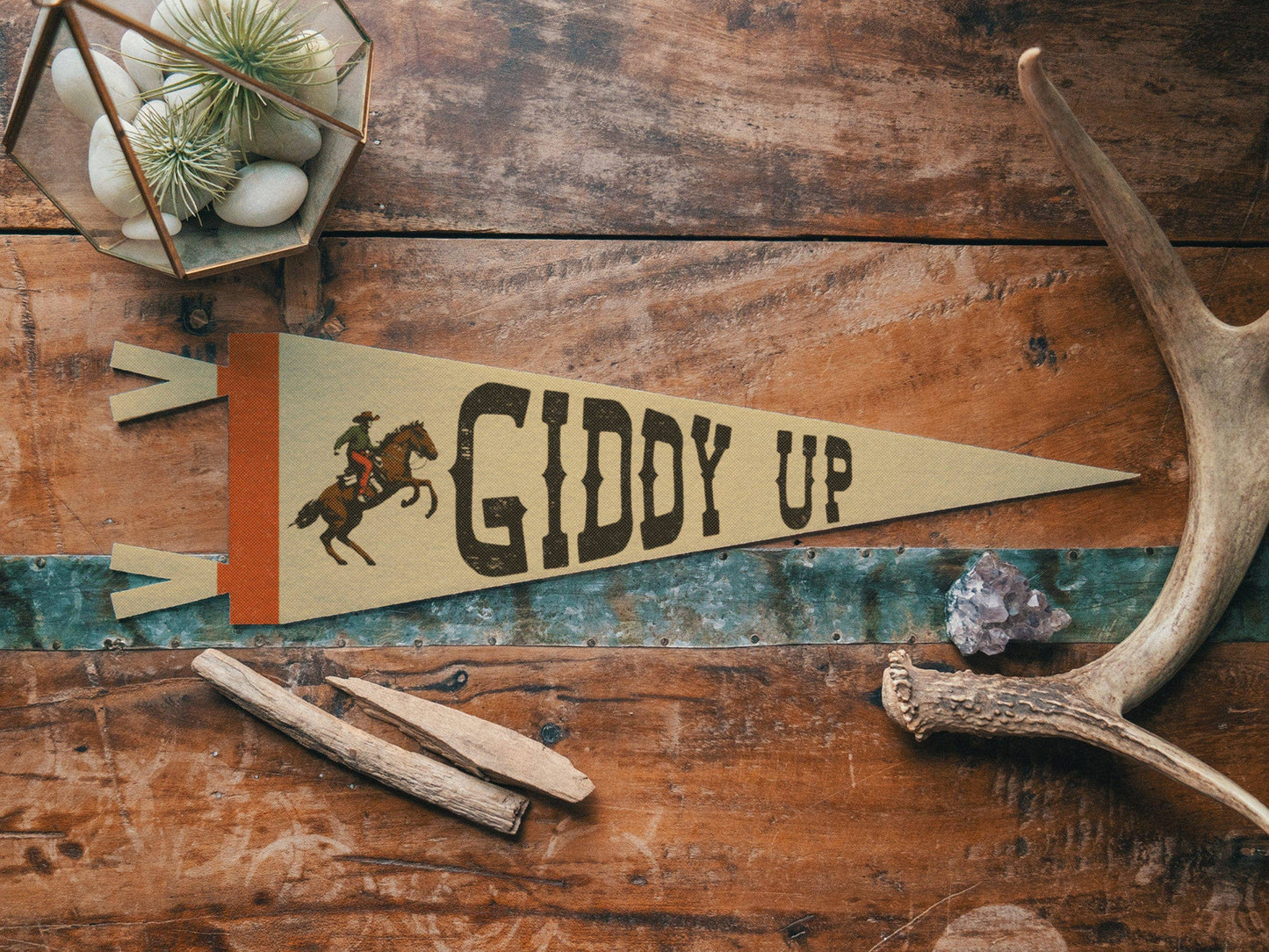 Giddy Up Felt Pennant